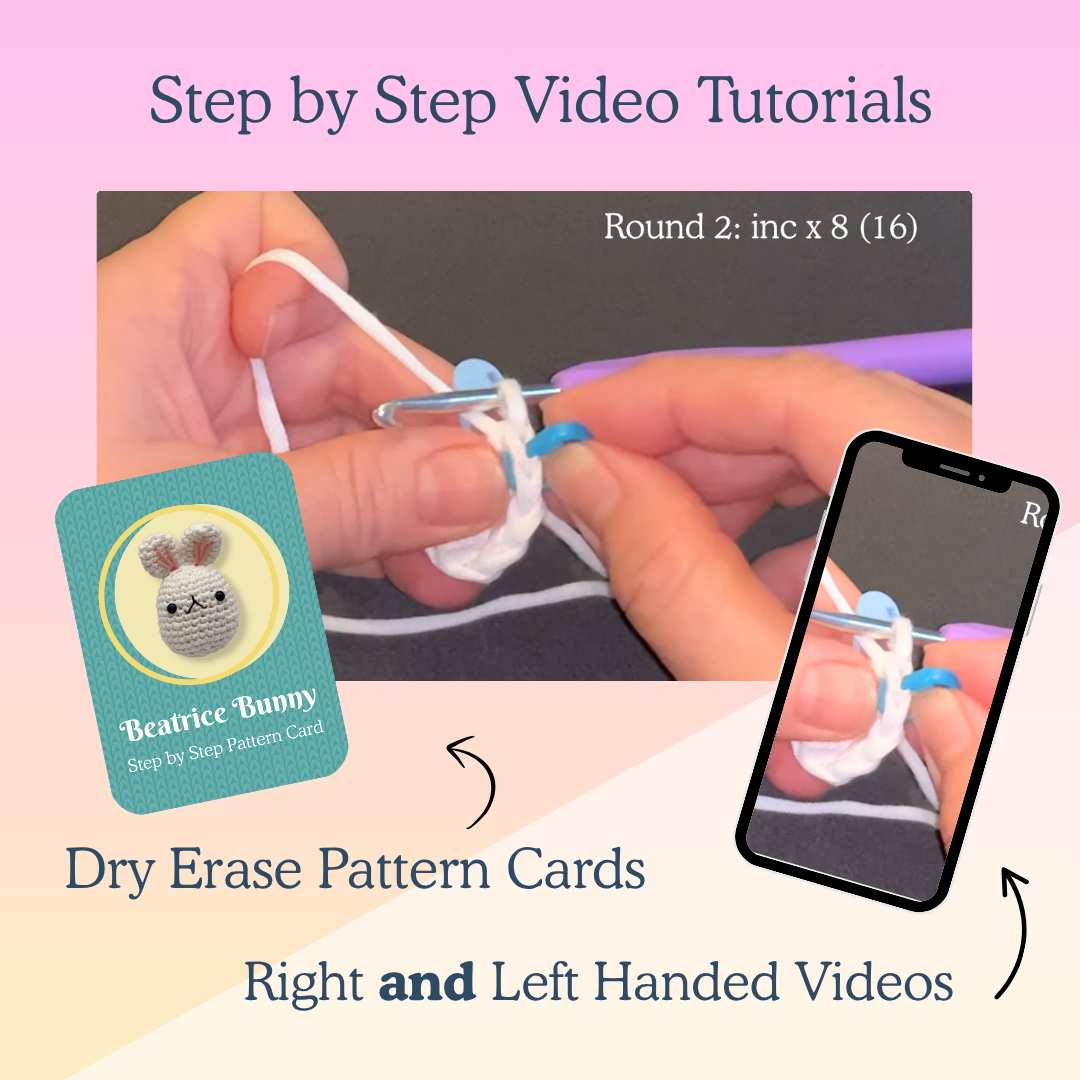 Learn to Crochet Kit Bunny (Includes Blue Magic Circle Tool)