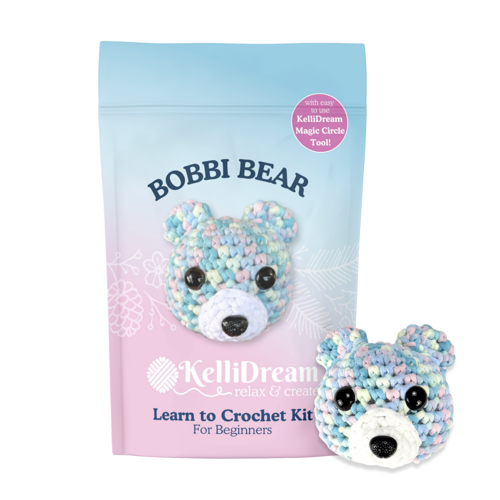 Learn to Crochet Kit Bear (Includes Blue Magic Circle Tool)