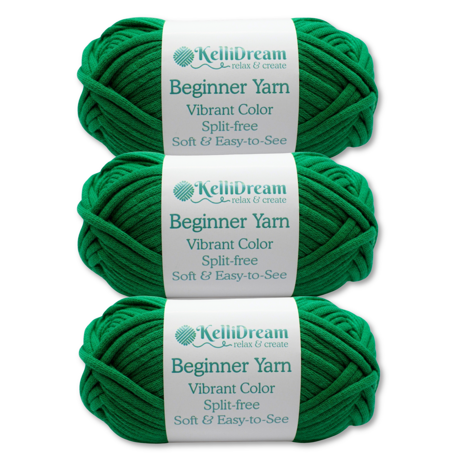 200g Beginners Yarn for Crocheting 273 Yards Dark-Green Easy Yarn with  Easy-t