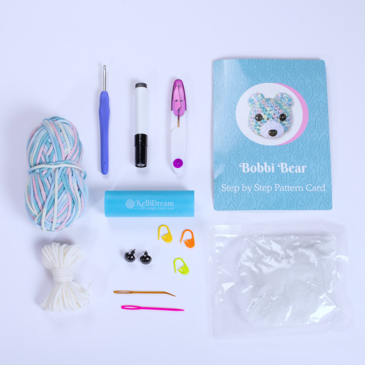 Learn to Crochet Kit Bear (Includes Blue Magic Circle Tool)