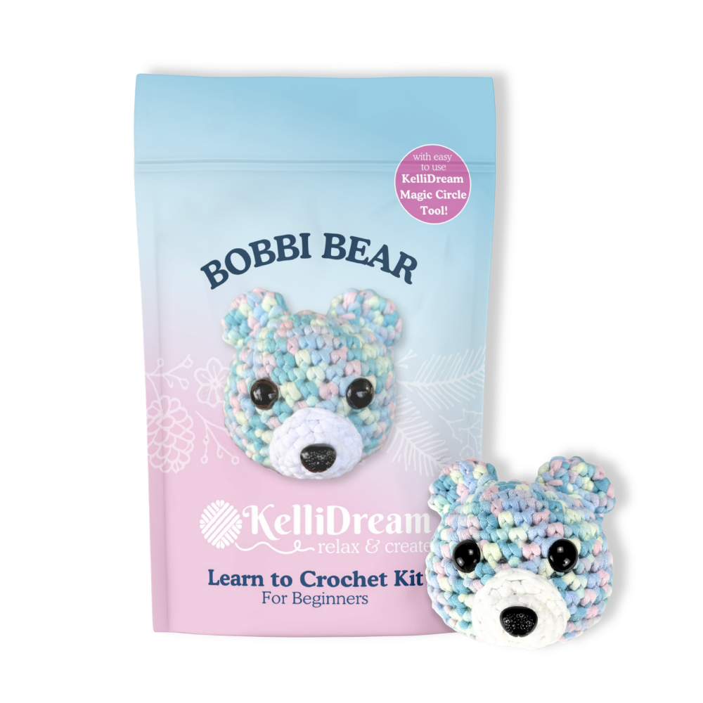 Learn to Crochet Kit Bear (Includes Blue Magic Circle Tool)