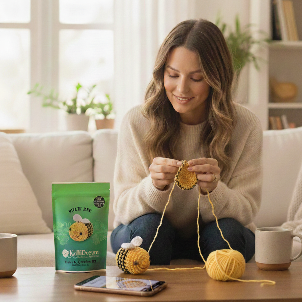 Learn to Crochet Kit Bee (Includes Blue Magic Circle Tool)
