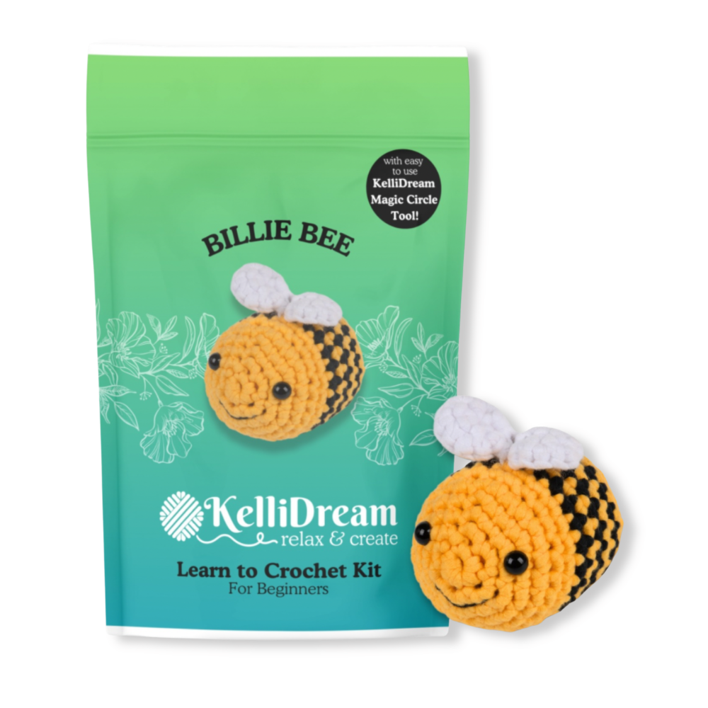 Learn to Crochet Kit Bee (Includes Blue Magic Circle Tool)