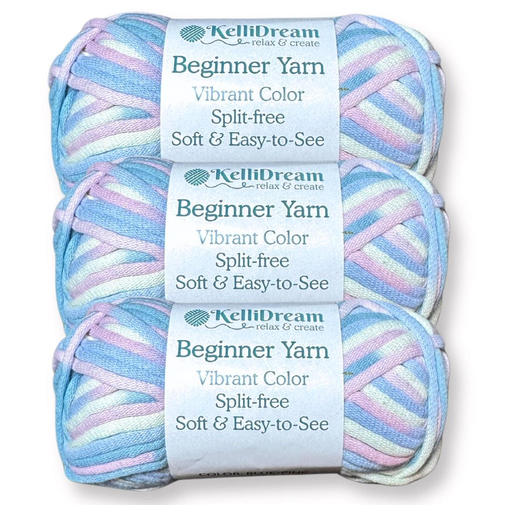 Beginner Crochet Yarn (Pack of 3) 150g Total