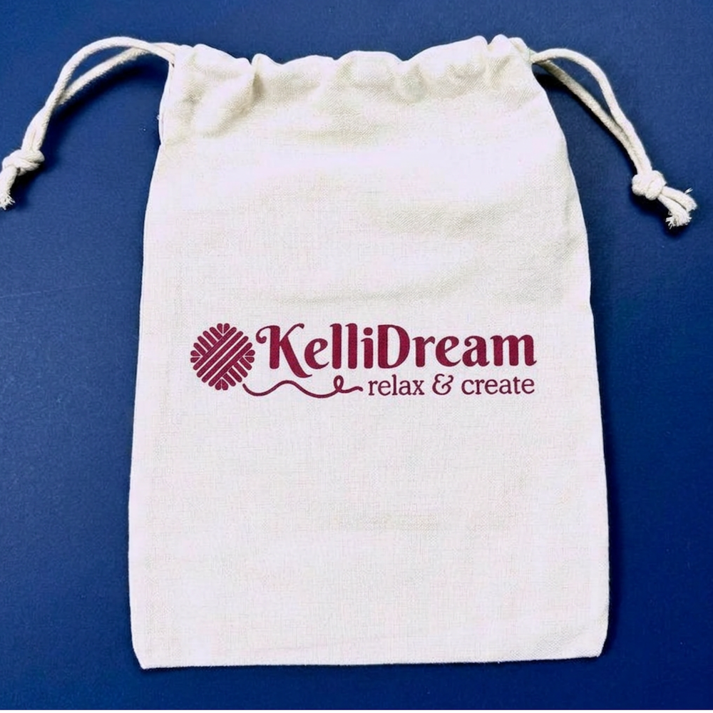 Canvas Pull-String Yarn Bag