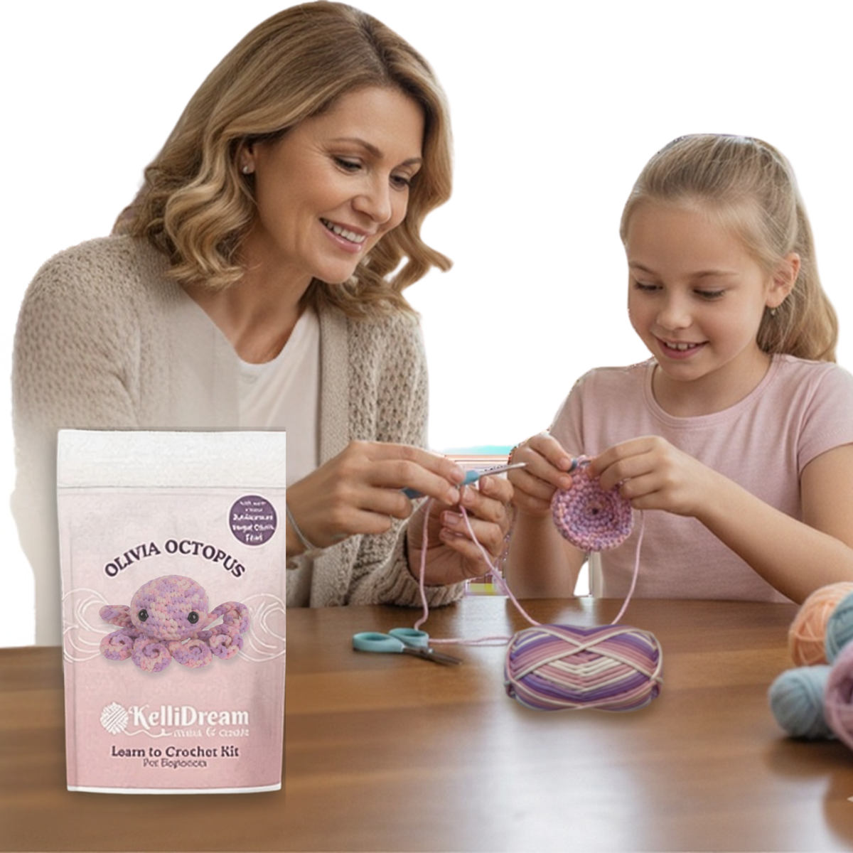Learn to Crochet Kit Octopus (Includes Purple Magic Circle Tool)