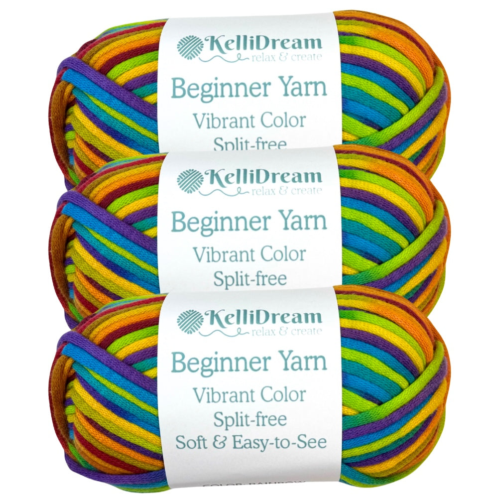 Beginner Crochet Yarn (Pack of 3) 150g Total