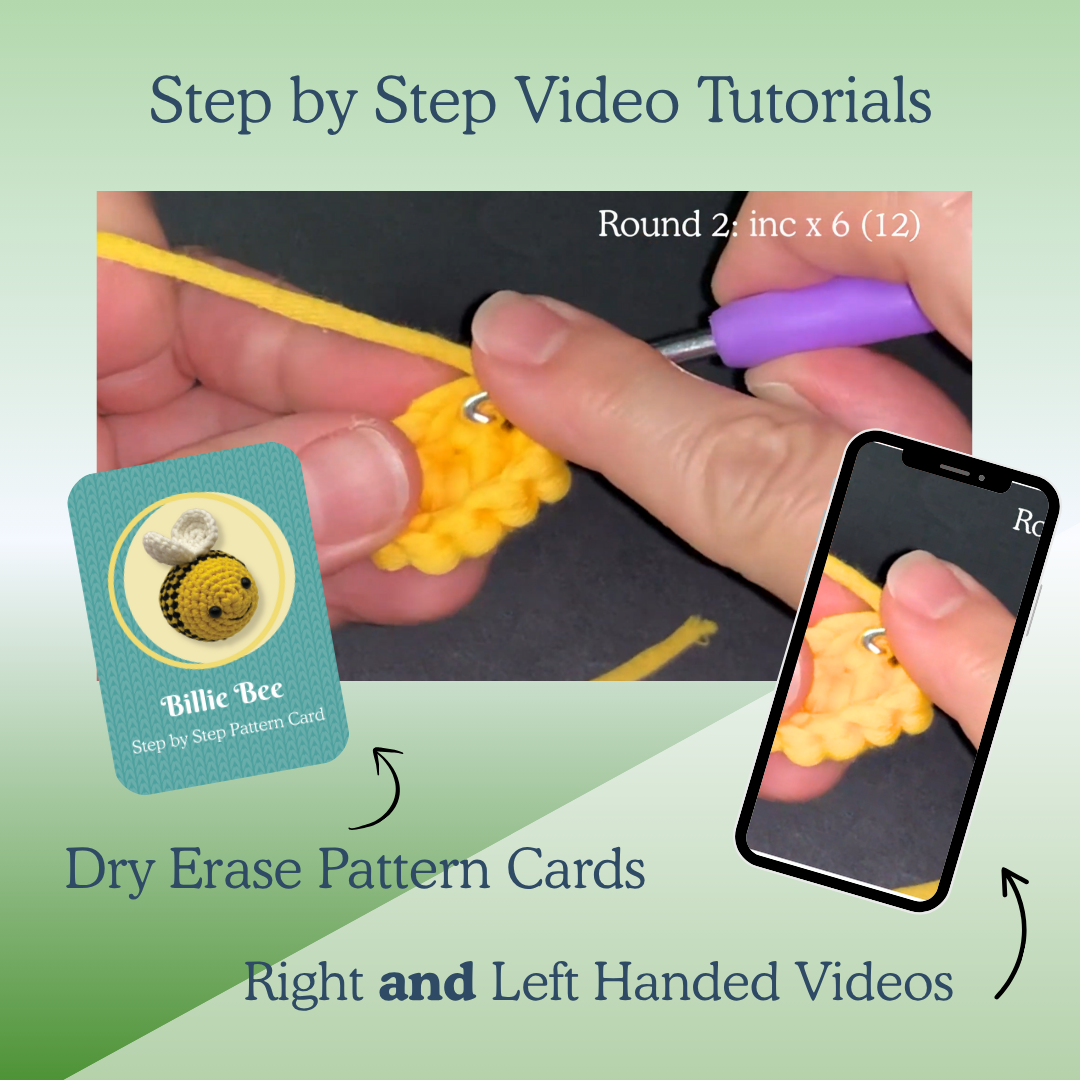 Learn to Crochet Kit Bee (Includes Blue Magic Circle Tool)