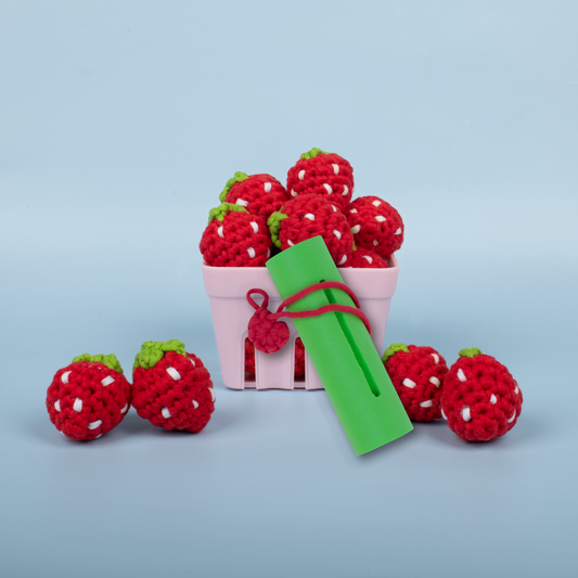 Strawberry Keychain Mini Kit  (Includes Magic Circle Tool & supplies to make 2 strawberry keychains)