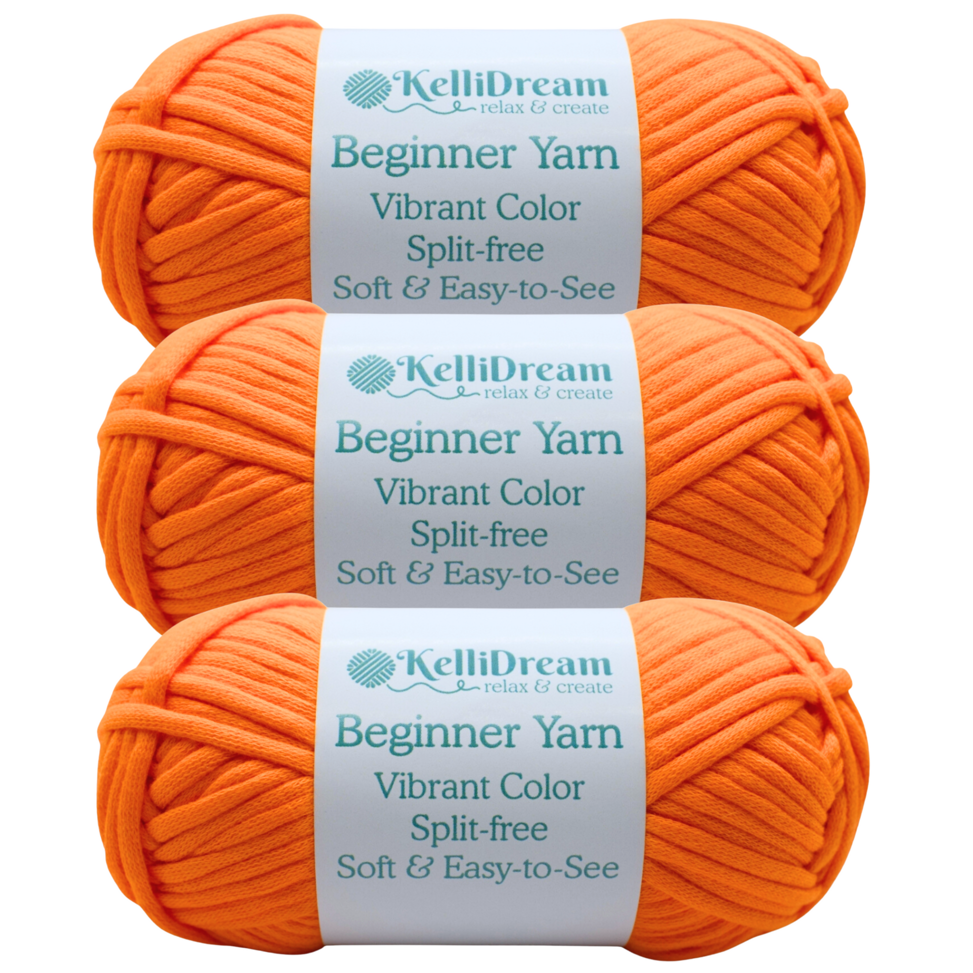  3 Pack Beginners Crochet Yarn, Off White Brown Black Yarn for  Crocheting Knitting Beginners, Easy-to-See Stitches, Chunky Thick Bulky  Cotton Soft Yarn for Crocheting (3x50g)